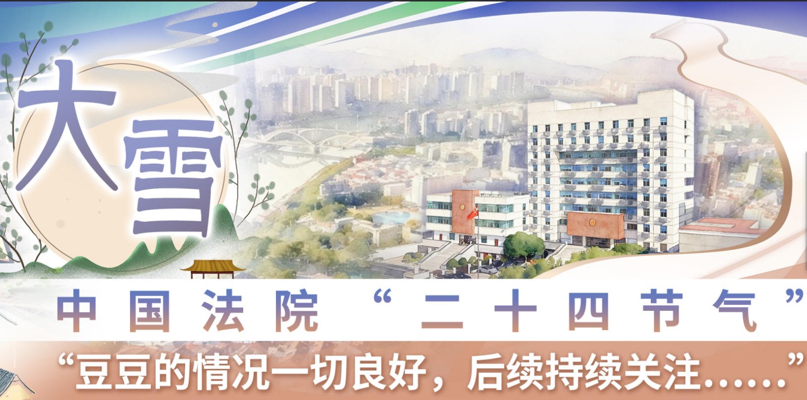 中国法院“二十四节气”——大雪·“豆豆有了好归宿，后续持续关注……”