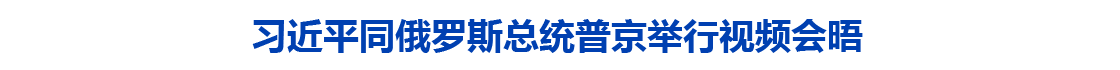 习近平同俄罗斯总统普京举行视频会晤