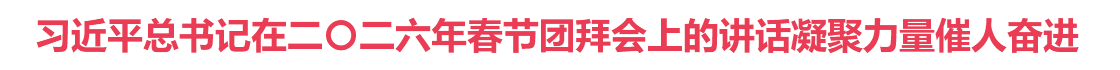 习近平总书记在二〇二六年春节团拜会上的讲话凝聚力量催人奋进