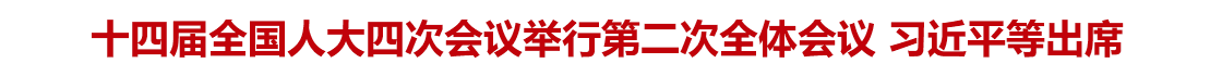 十四届全国人大四次会议举行第二次全体会议 习近平等出席