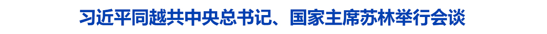 习近平同越共中央总书记、国家主席苏林举行会谈